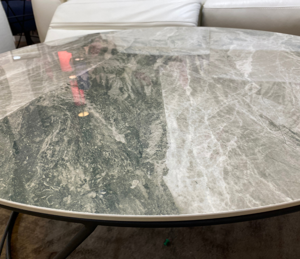 Table basse ronde en céramique de salon - Souffle d'intérieur