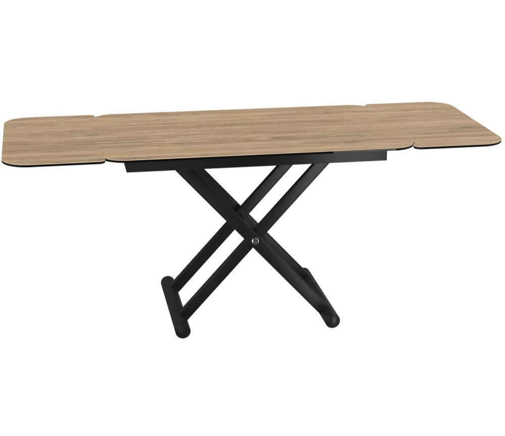 Table basse relevable extensible céramique bois design - Enola