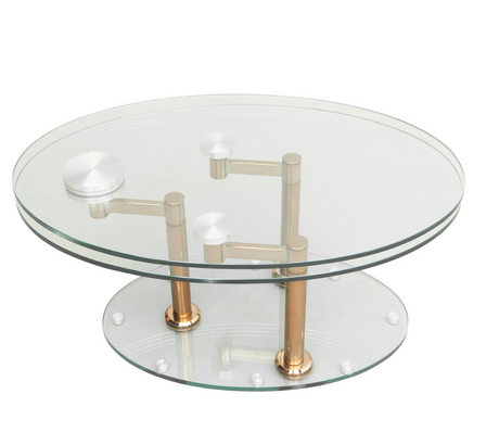 table basse en verre ovale 88cm - Souffle d'intérieur