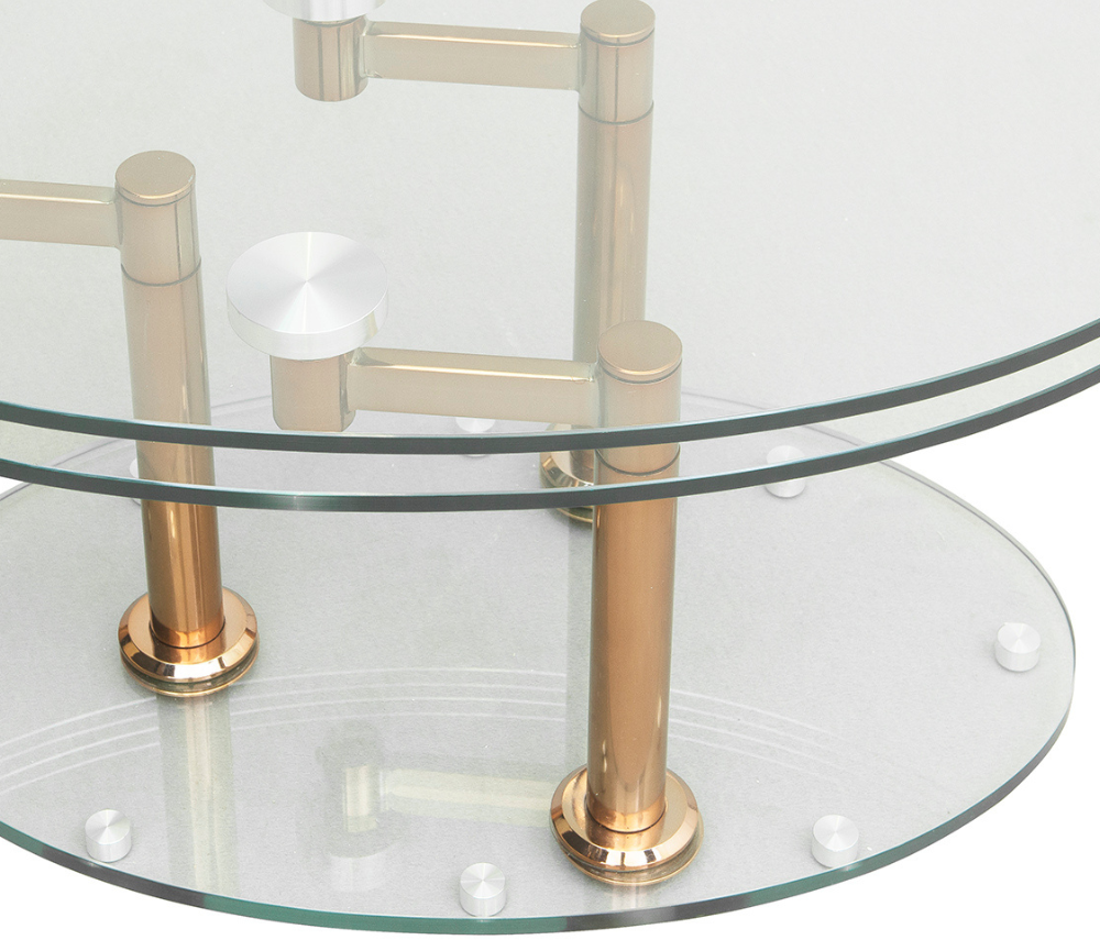 table basse en verre ovale 88cm - Souffle d'intérieur