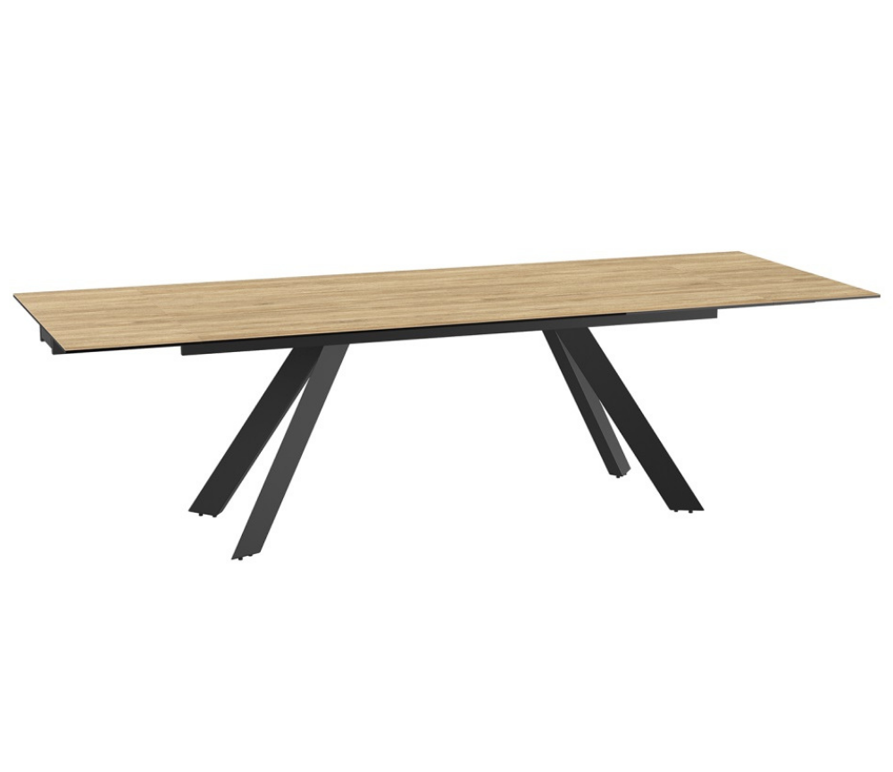 Table a manger céramique effet bois chêne extensible L 150cm ou 190cm - Onita