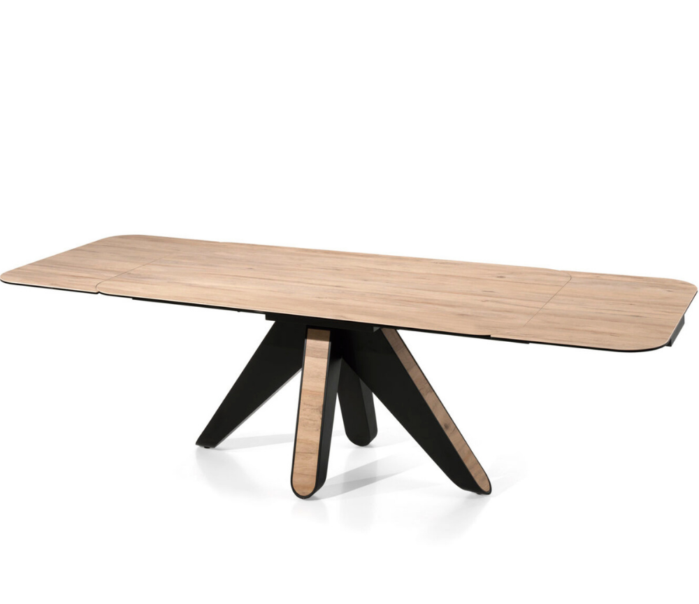 Table céramique extensible effet bois chêne L 180cm  - Catarina