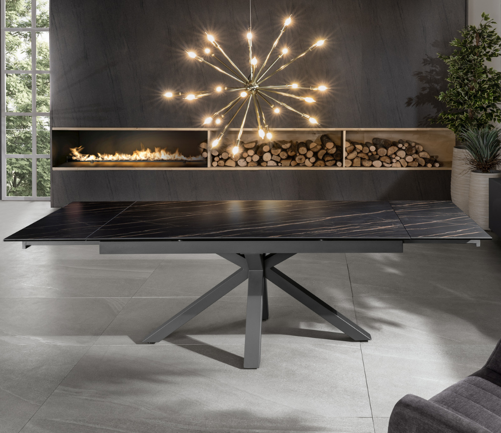 Table céramique extensible avec rallonges intégrées moderne - Stan