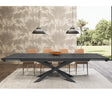 Table ceramique extensible grise pieds métal contemporaine - Souffle d'intérieur