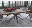 Table céramique extensible taupe de salle a manger rectangulaire akante - Souffle d'intérieur 