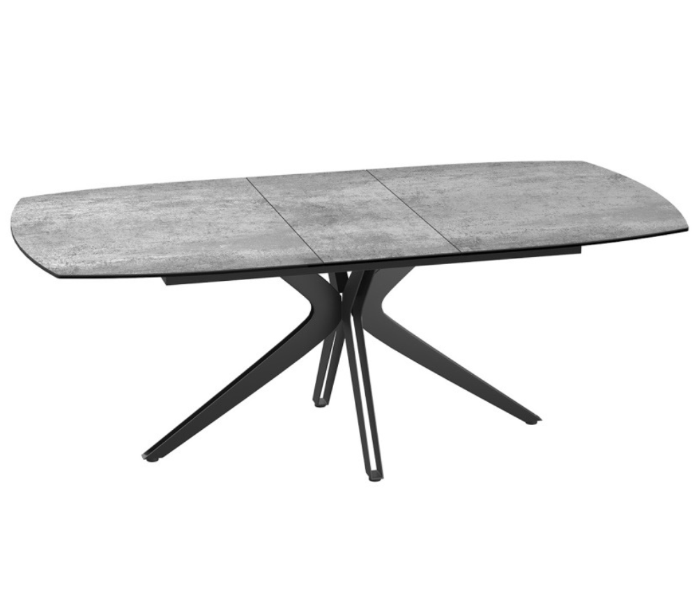 Table de repas céramique extensible akante gris clair - akante - Souffle d'intérieur