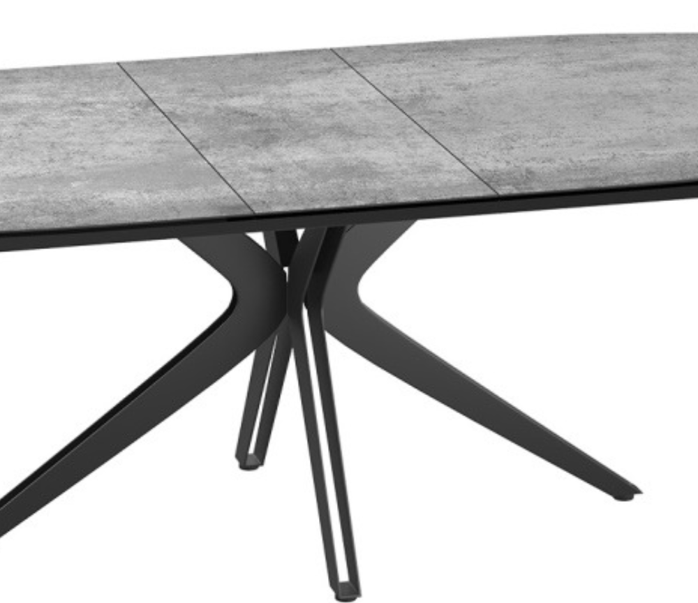 Table de repas céramique extensible akante gris clair - akante - Souffle d'intérieur