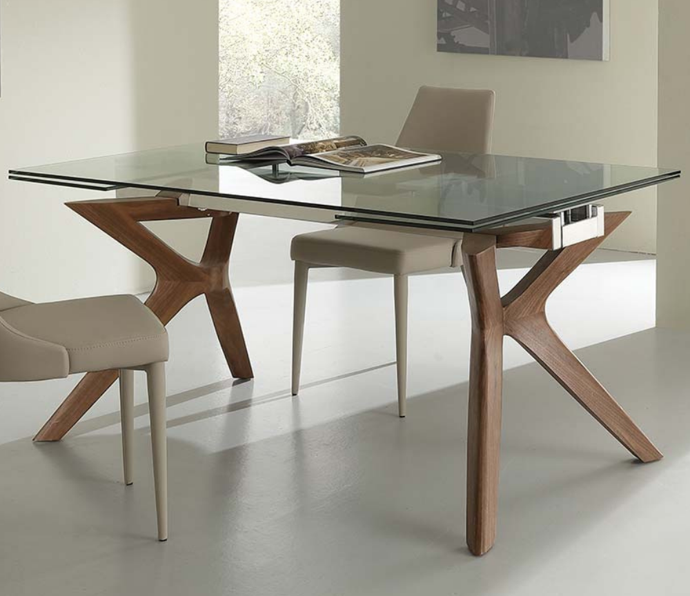 Table en verre extensible au design moderne - Souffle d'intérieur  