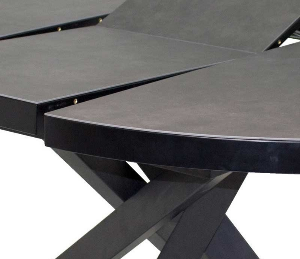Table ronde extensible céramique pieds métal - Souffle d'intérieur