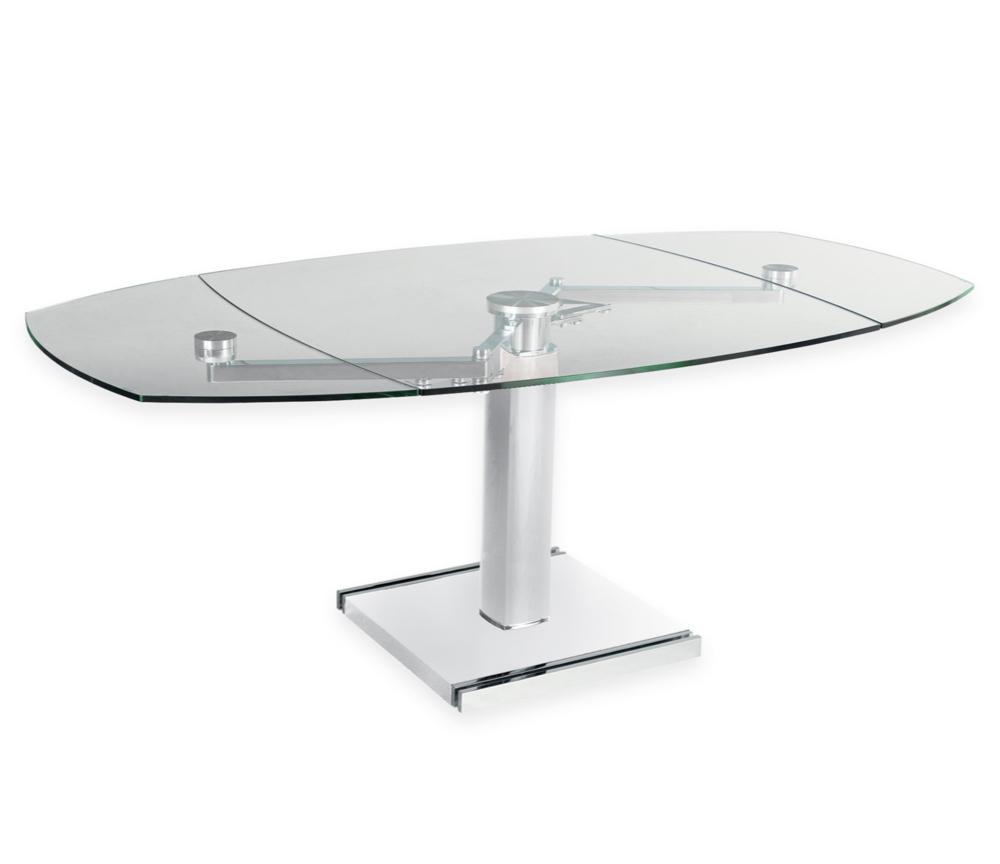 Table en verre extensible design de salle à manger